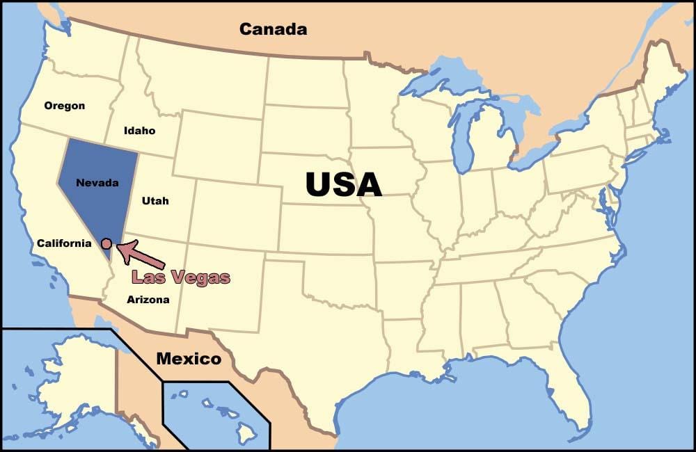 Las Vegas pada kami peta