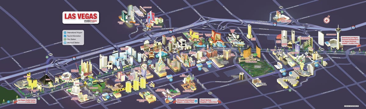 peta kasino di Las Vegas jalur