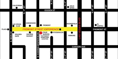 Peta Las Vegas Fremont jalan