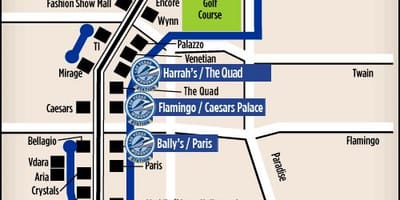 Peta Las Vegas trem